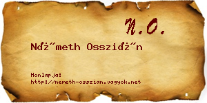Németh Osszián névjegykártya